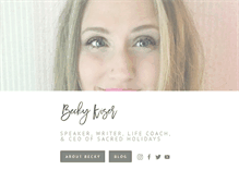 Tablet Screenshot of beckykiser.com